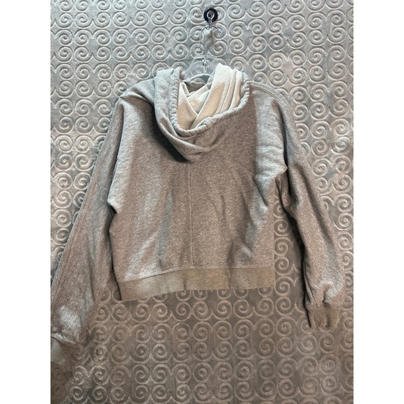 Nike Sportswear Gray Fleece Hoodie Sweatshirt Men's Size M Cowl Neck Drawstring - Picture 5 of 6